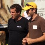 Rick Mercer with volunteer